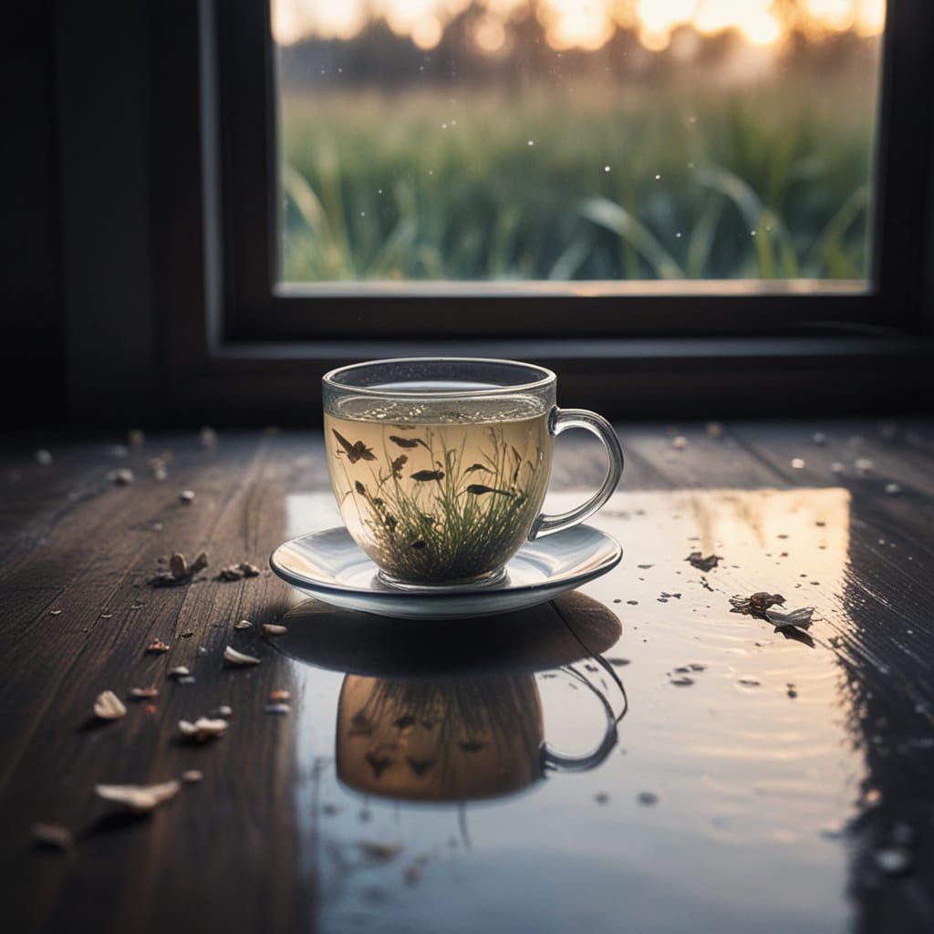 Miniature World in a Teacup, Fae Walking on its Surface