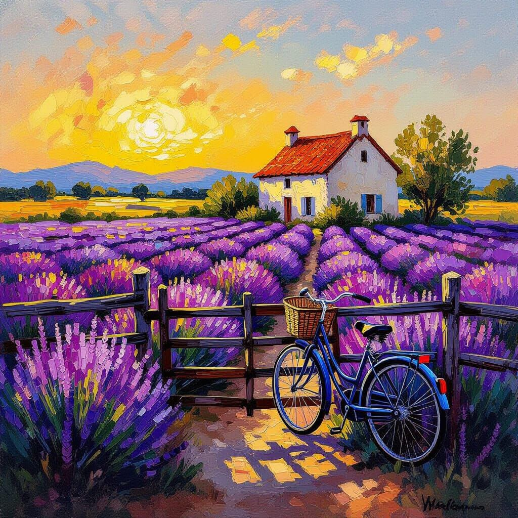 Charming French Cottage in Lavender Field