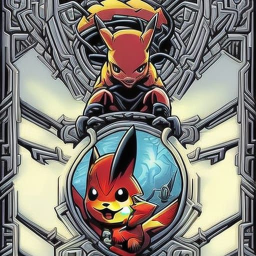 Pikachu on Toilet, Comic Book Art