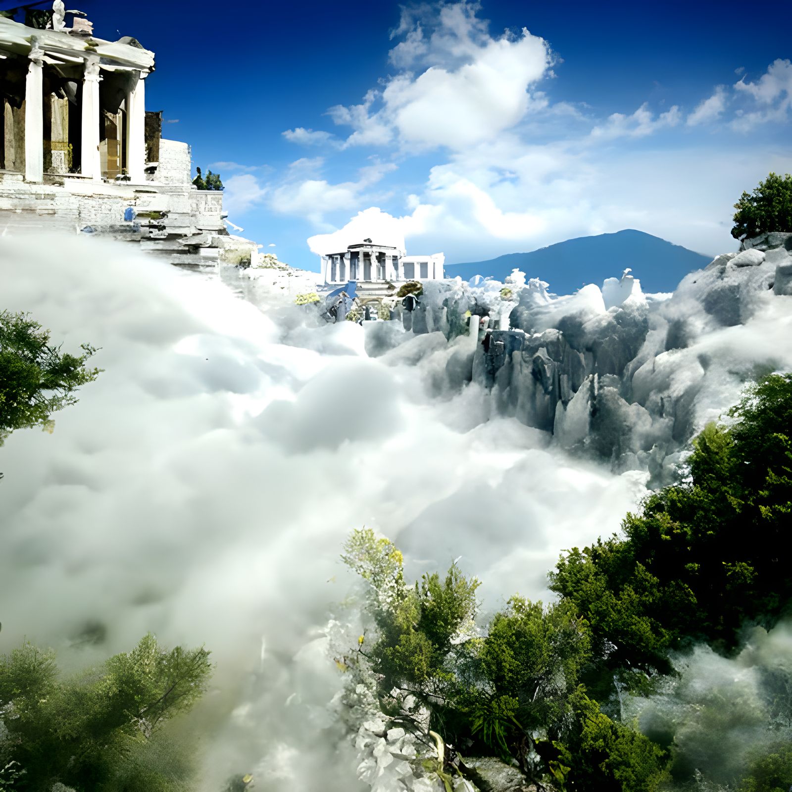 Photorealistic Mount Olympus, God City in 4K