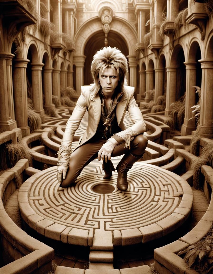 Sepia Illusion Labyrinth Scene