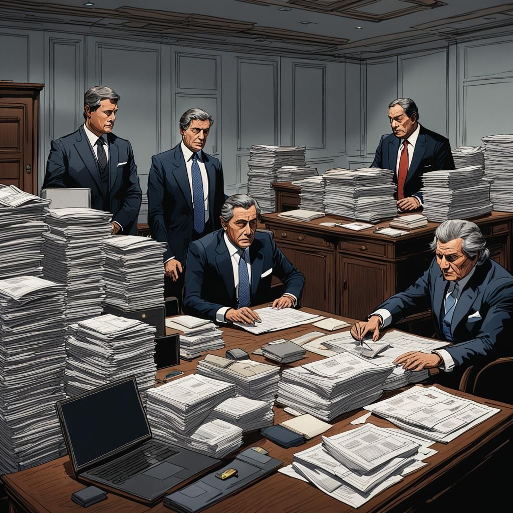 Billionaires Paying Property Tax: Hyperrealistic Concept Art