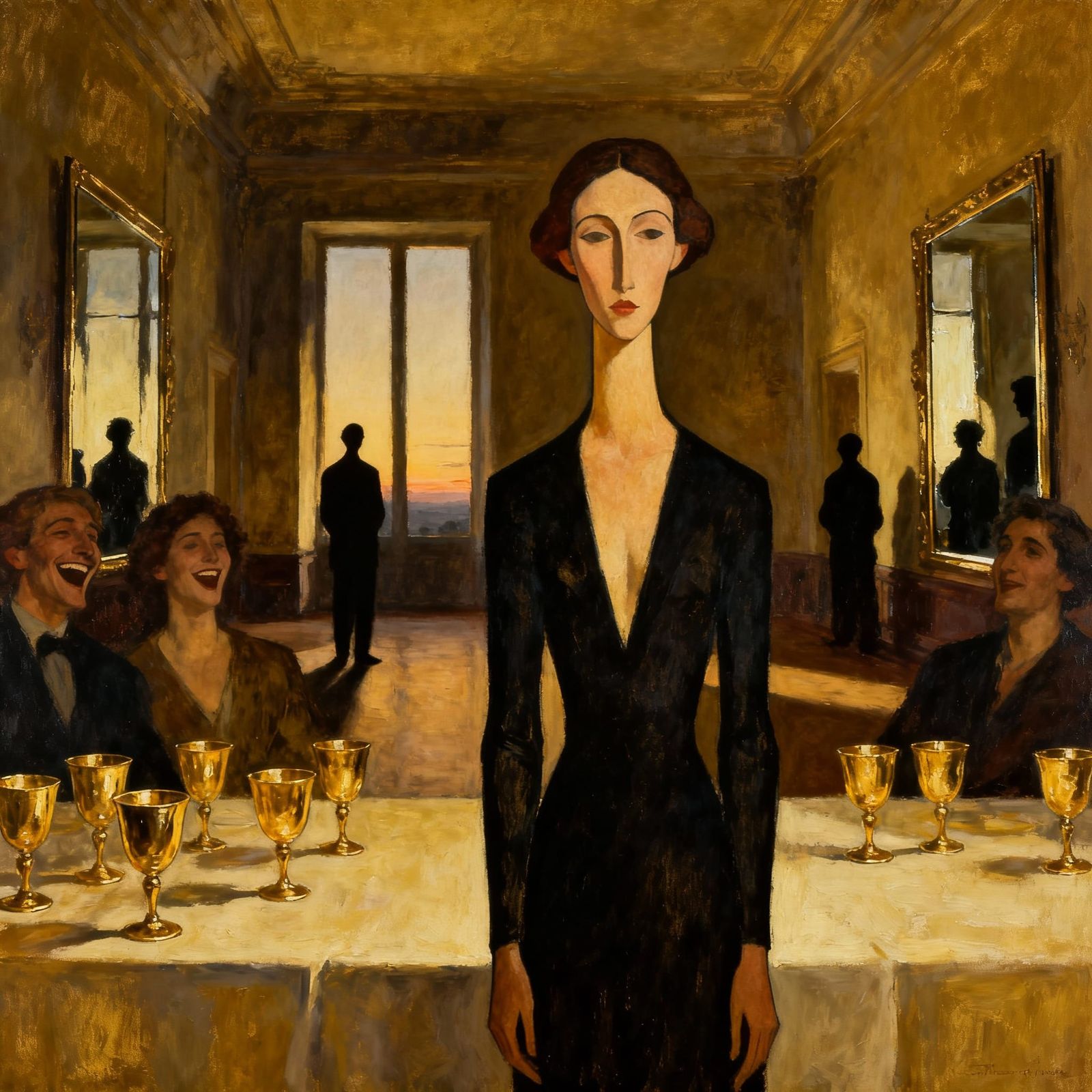 Gilded Revelry Contrasts Empty Soul