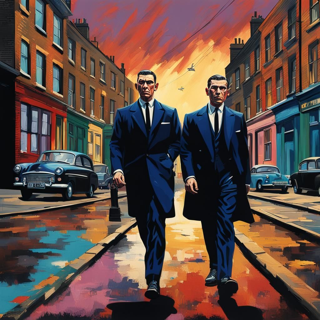 The Kray Twins: Hyperrealistic East London Scene