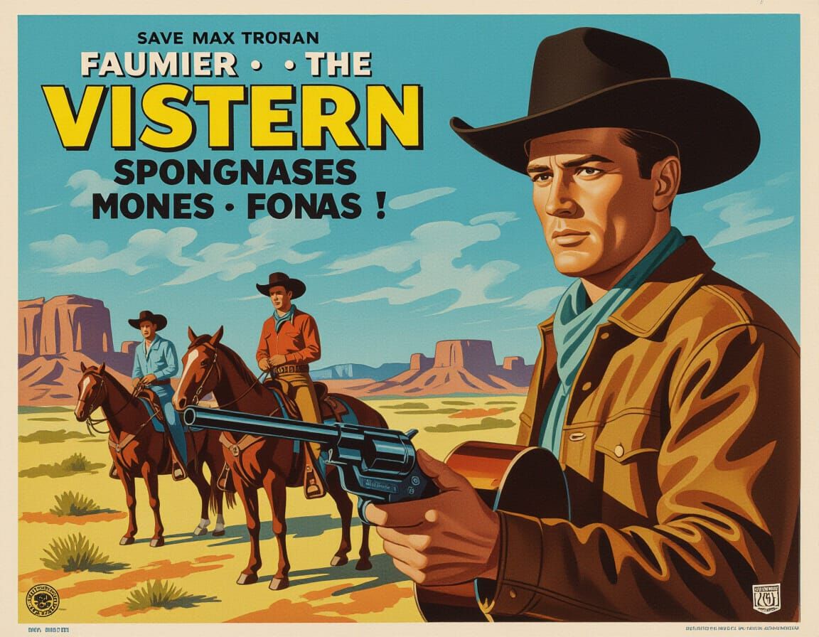 1950s Western Movie Poster