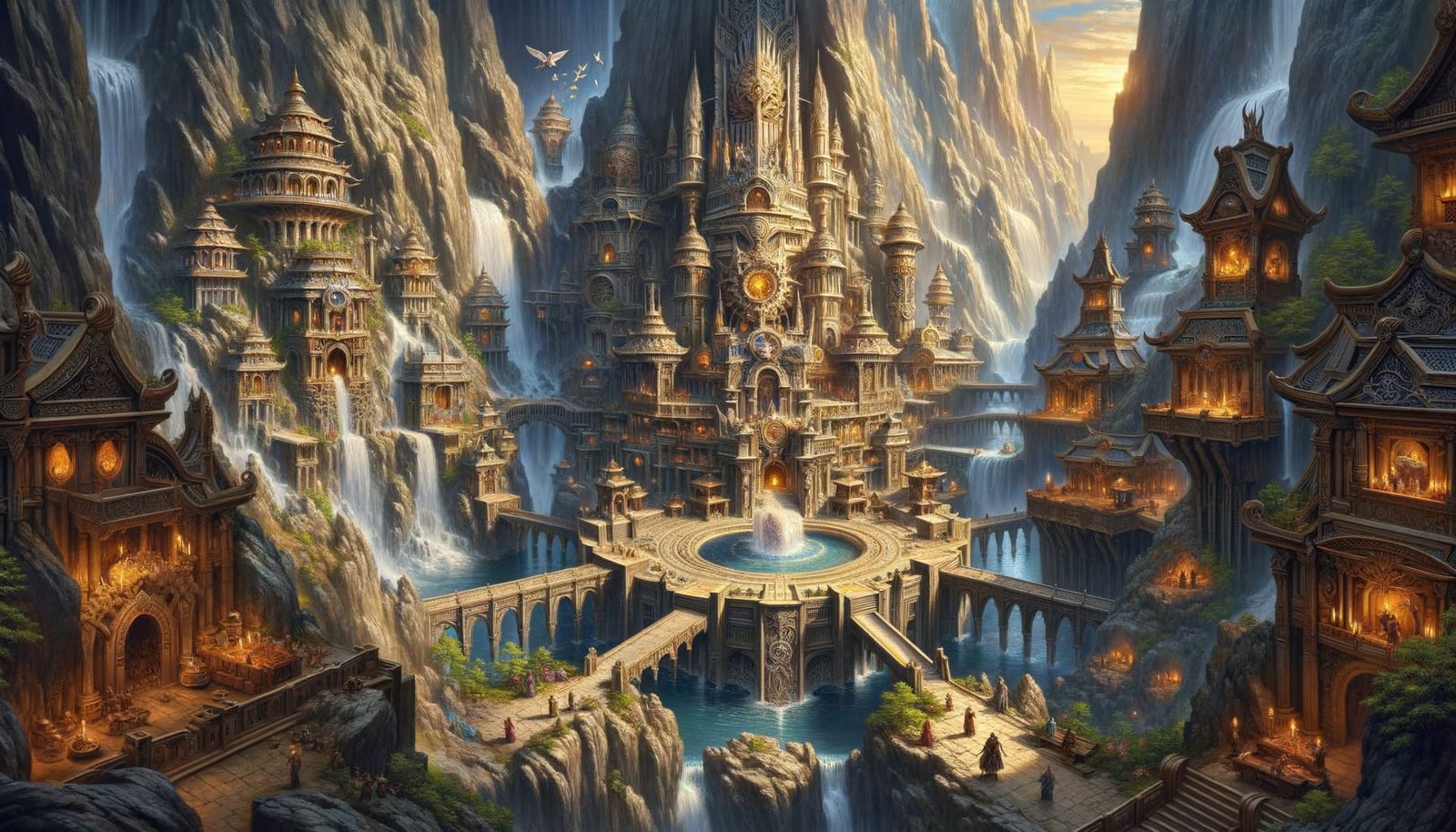 Dwarven City Carved Inside a Mountain