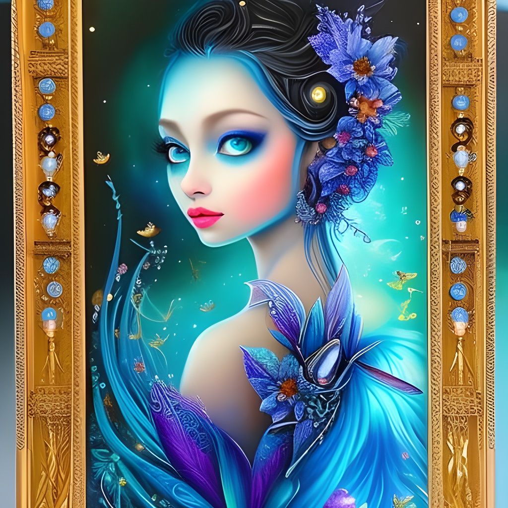 Glowing Fairy Portrait in Digital Art Style