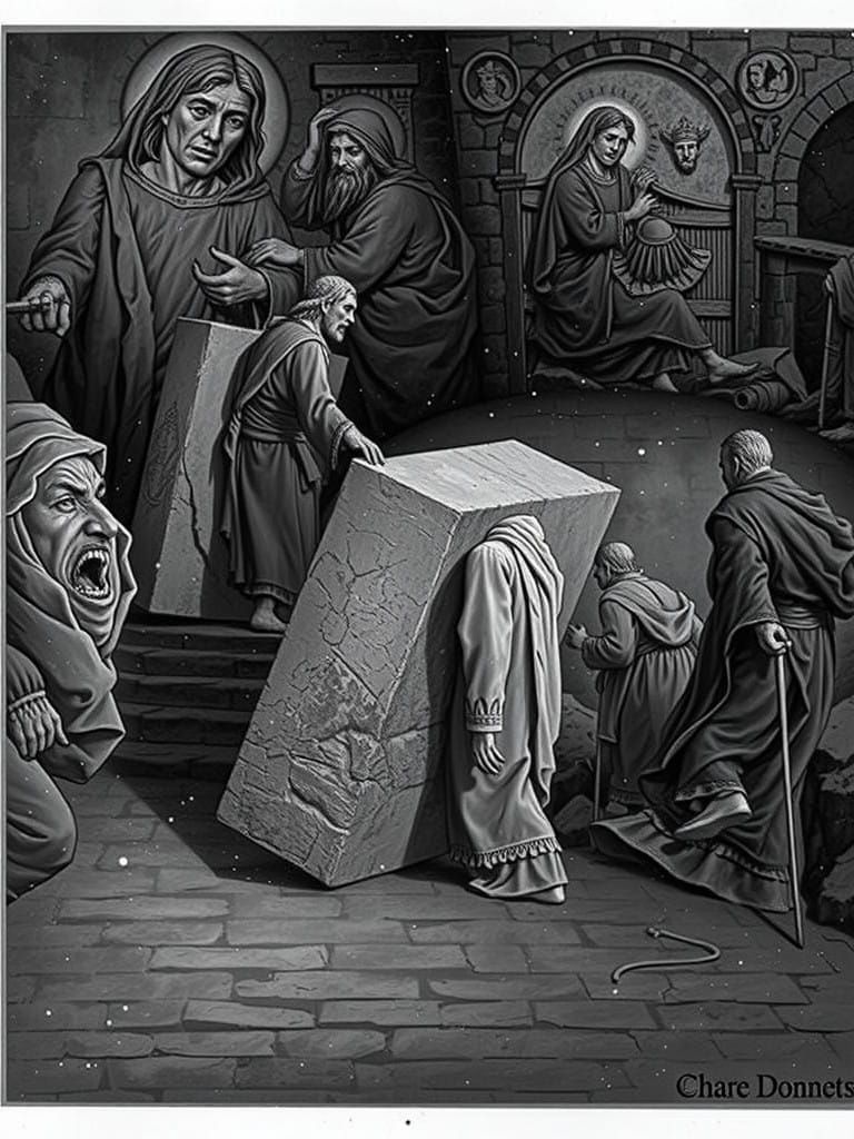 Souls Strain Beneath Burdens of Granite