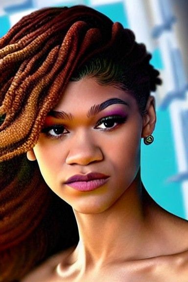 Zendaya Coleman Reimagined as Ariel in Digital Art
