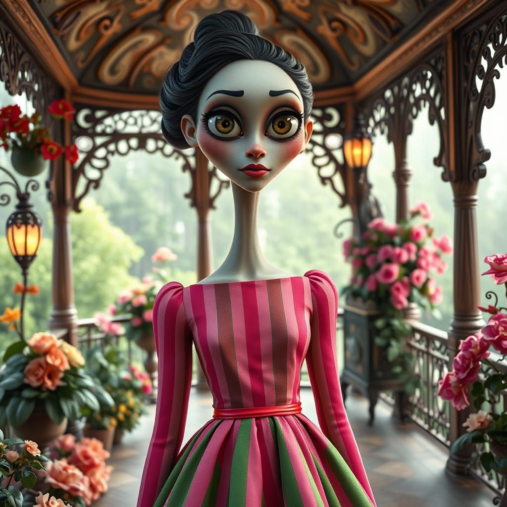 Whimsical Princess in Steampunk Paradise