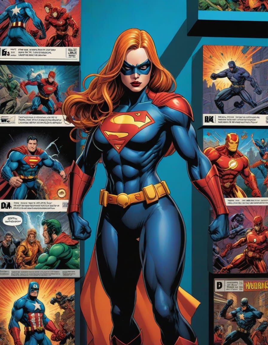 Nostalgic Comic Book Art in Vibrant Colors