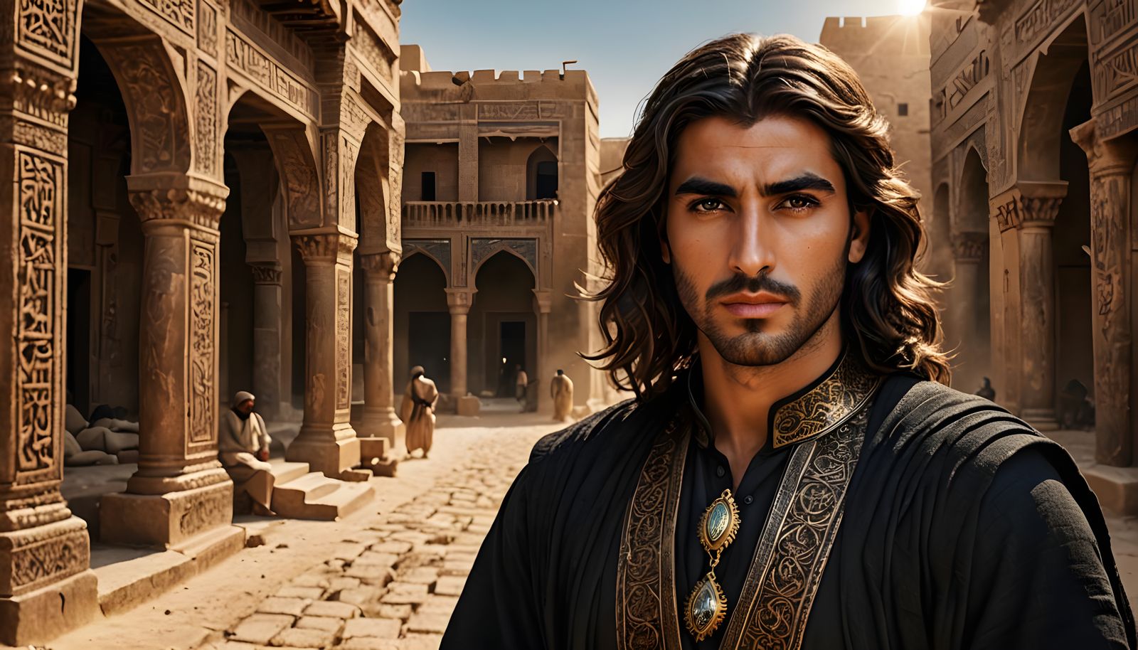 Arabic Prince in Ancient City, Digital Art