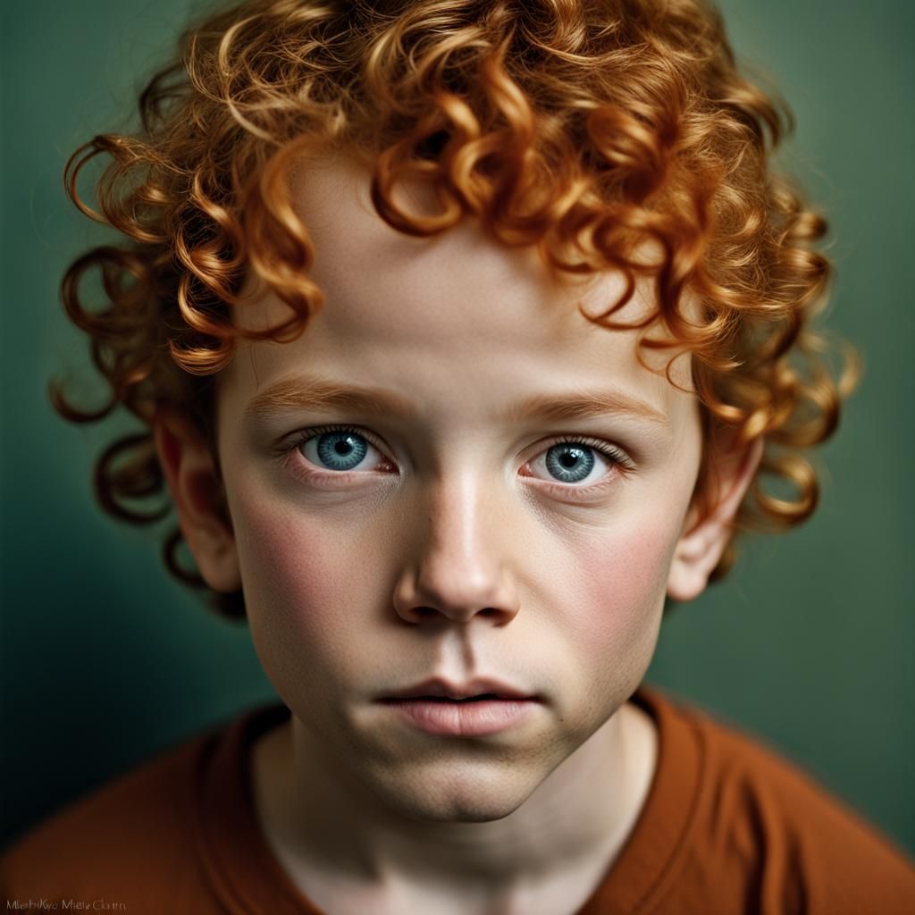 Striking Ginger Boy Portrait in Professional Style