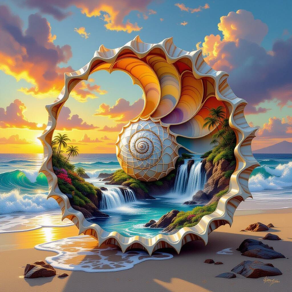 Nautilus Shell Reveals Fantasy Worlds: Renaissance and Roman...