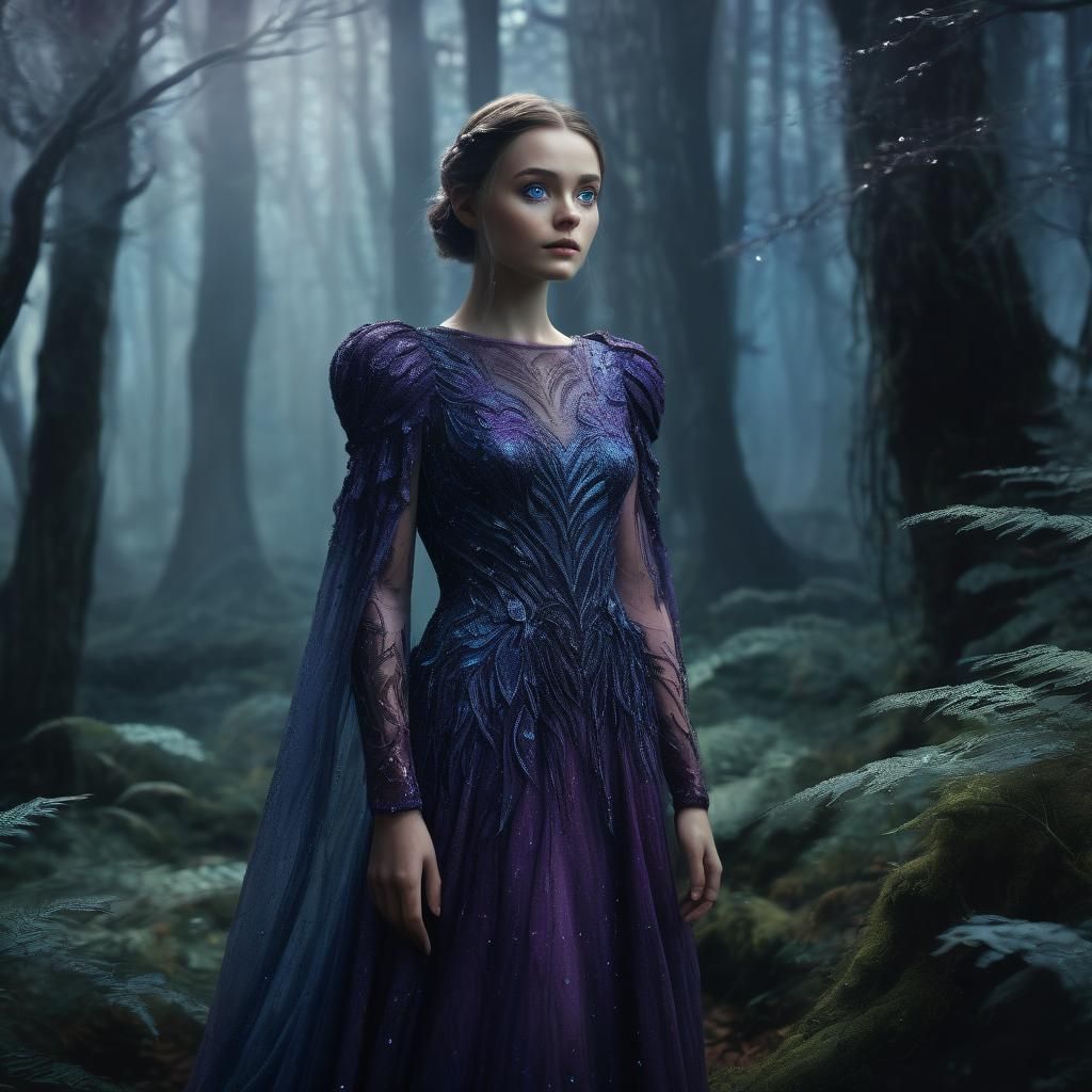 Ethereal Mystic in Dark Fantasy Realm