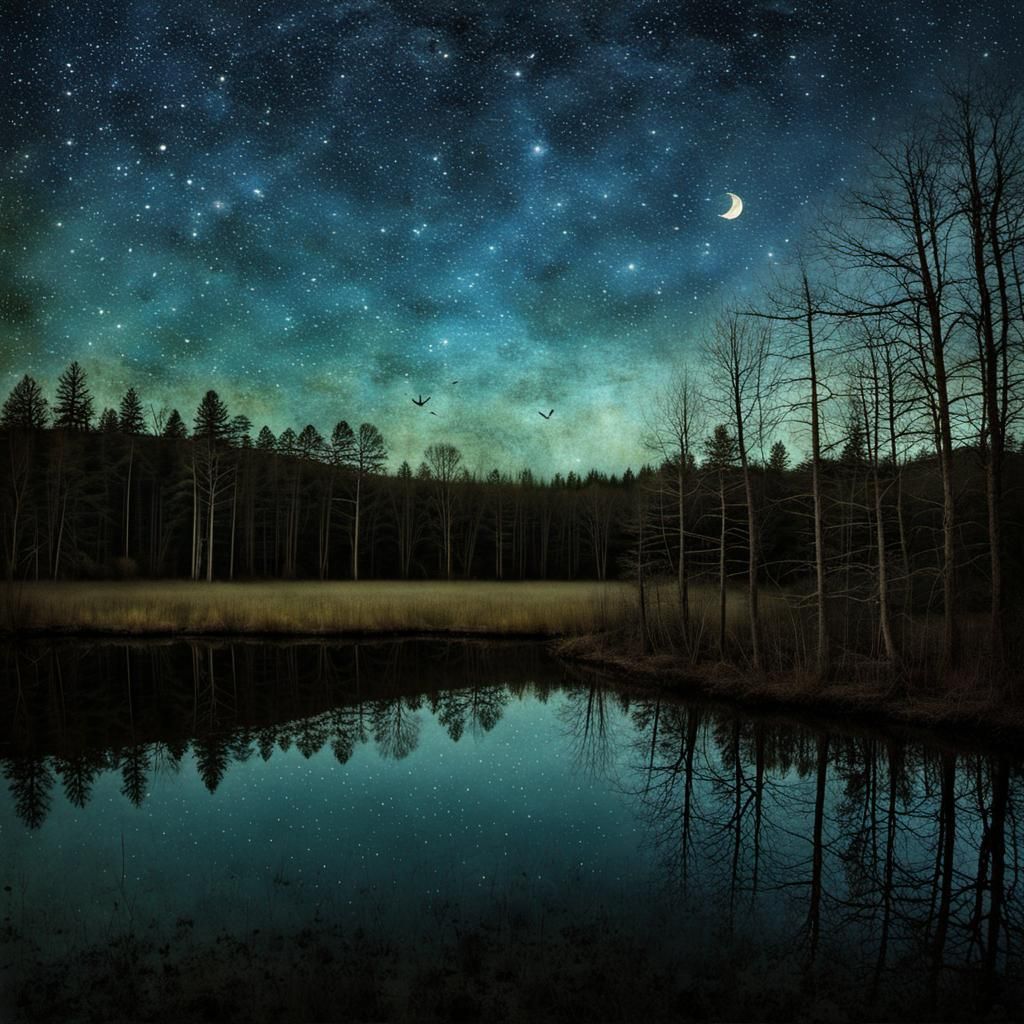 Surreal Night to Day Transition Artwork