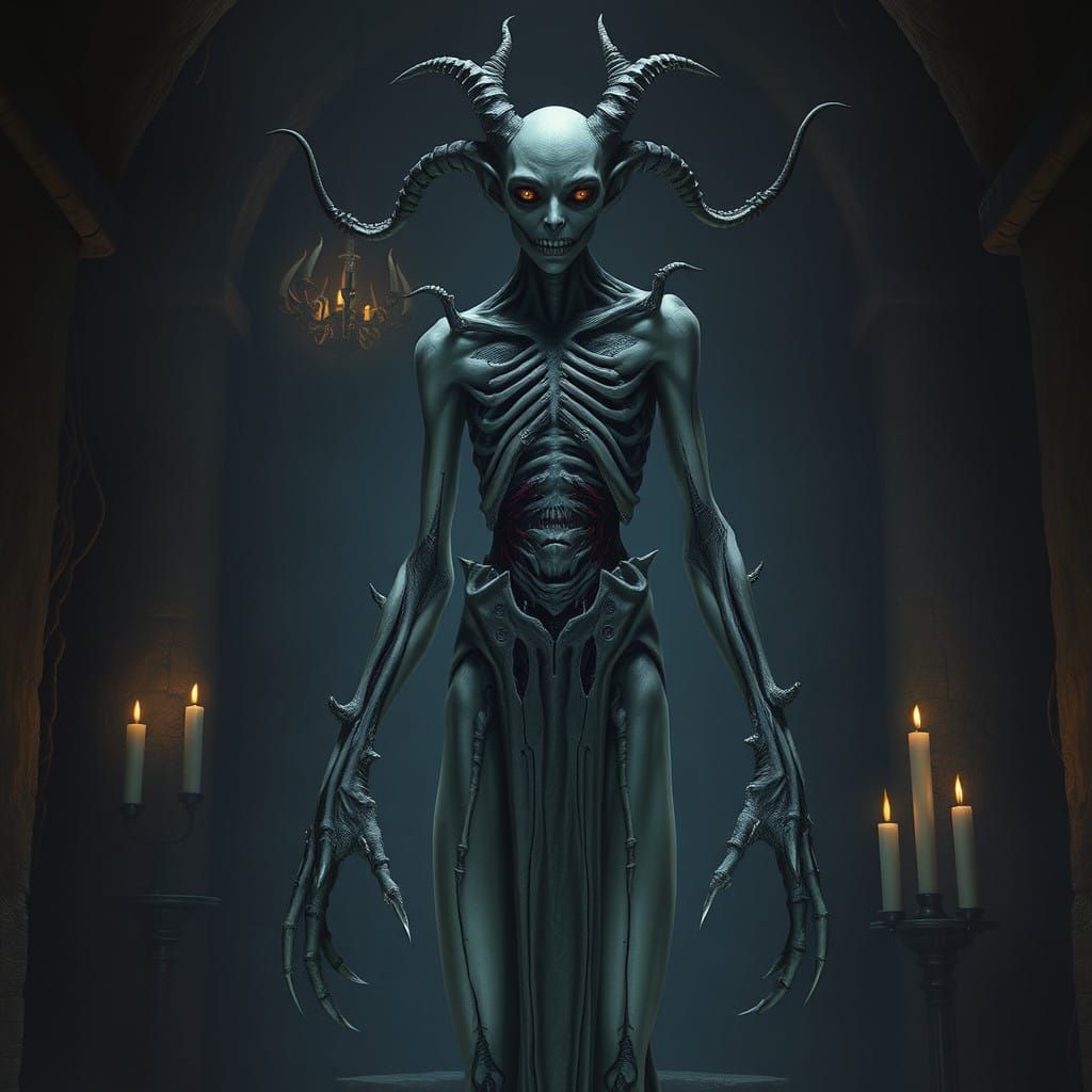 Elegant Horror: A Tzimisce Vampire in Dark Splendor