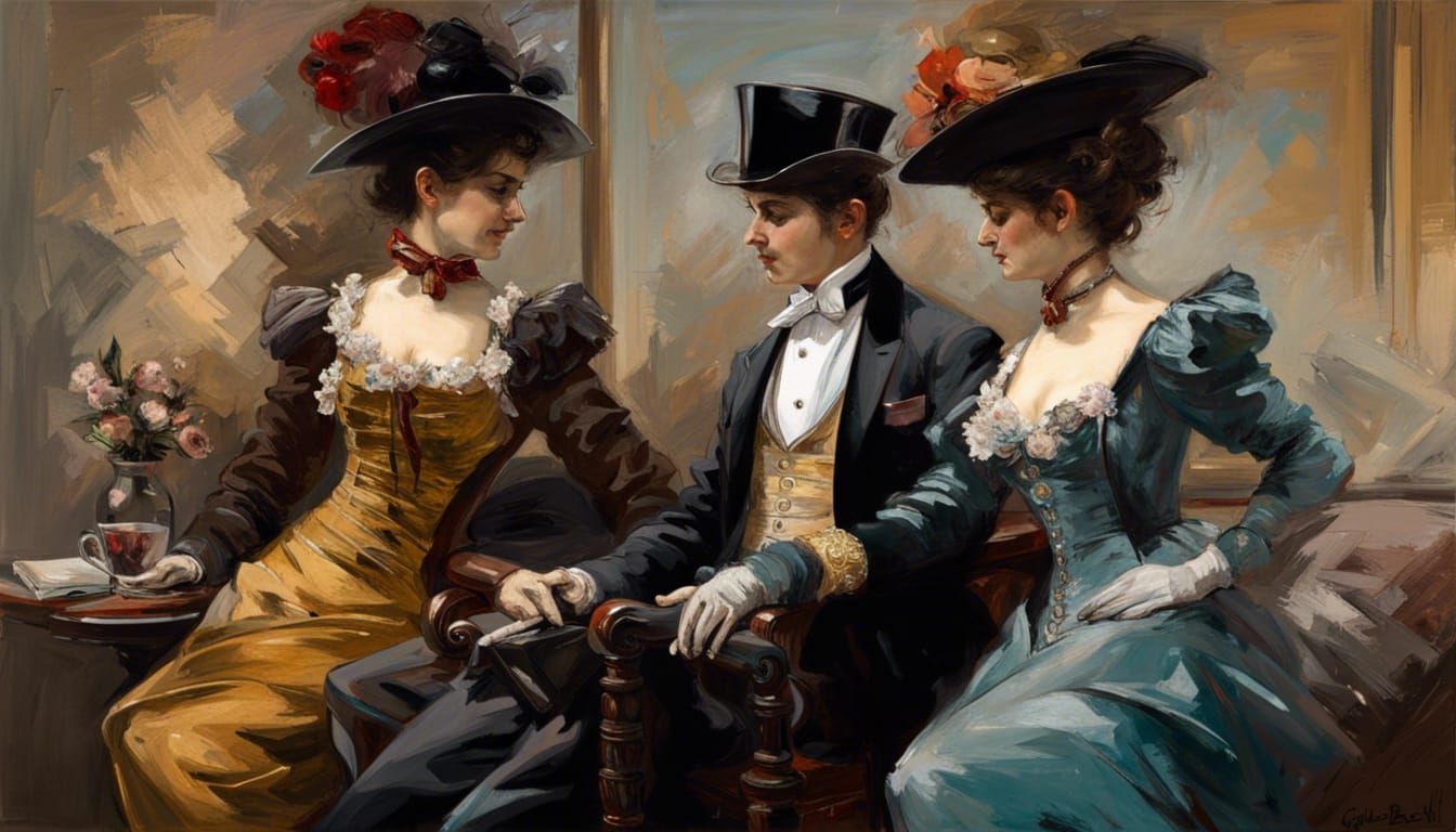 Friendship Painting in Style of Italian Masters