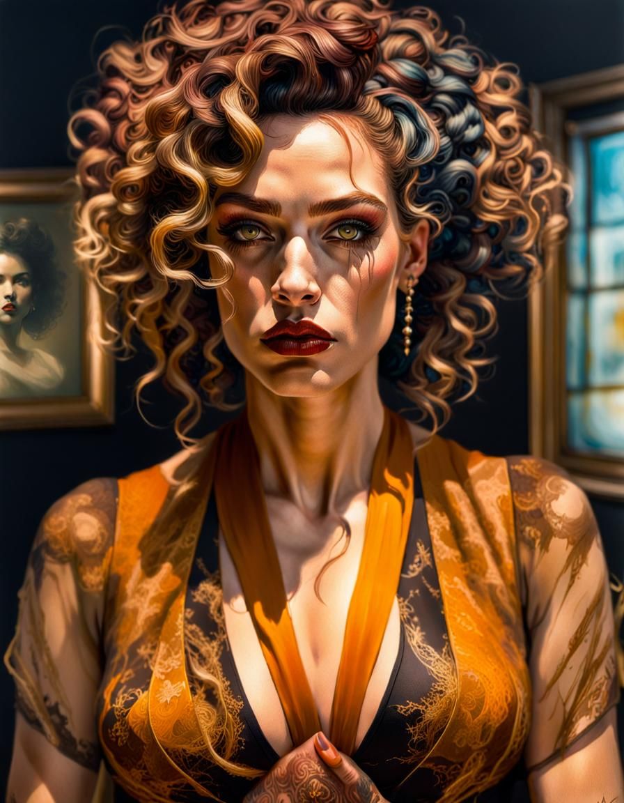 Transgender Mother Portrait in Pin-Up Style