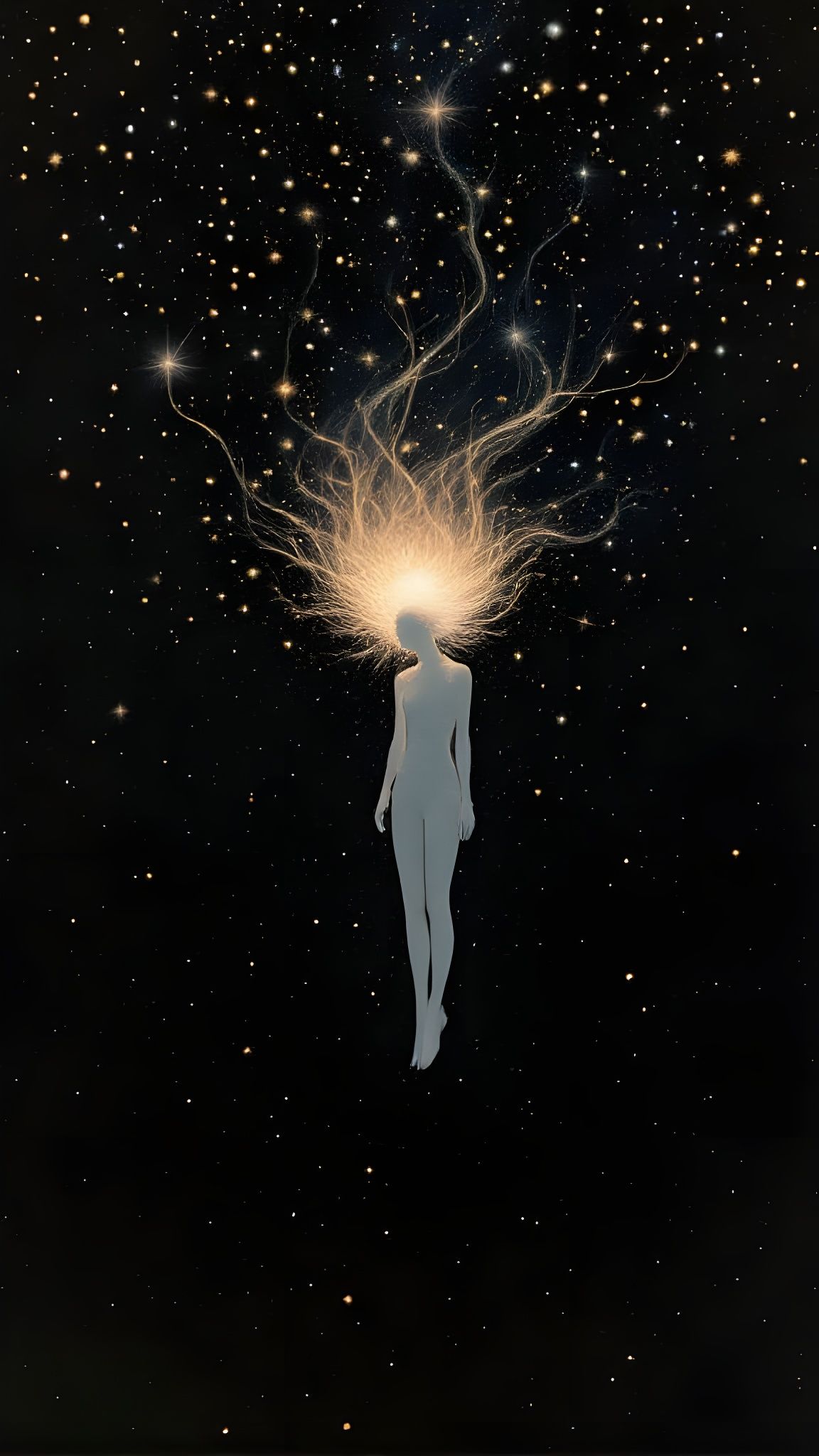 Surreal Starlight Dreamscape in Mixed Media