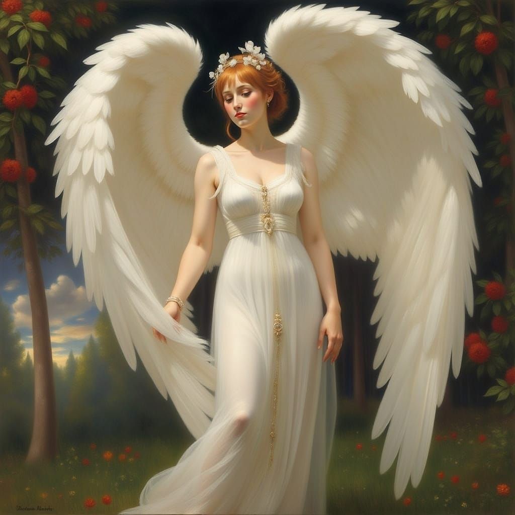 Serenity Angel in Dreamy Gothic Elegance