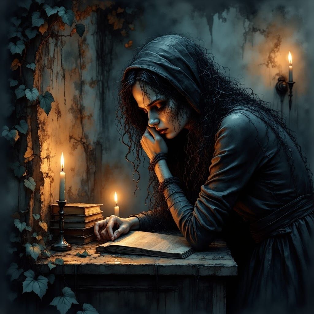 Ethereal Melancholy in a Haunted, Gothic Landscape