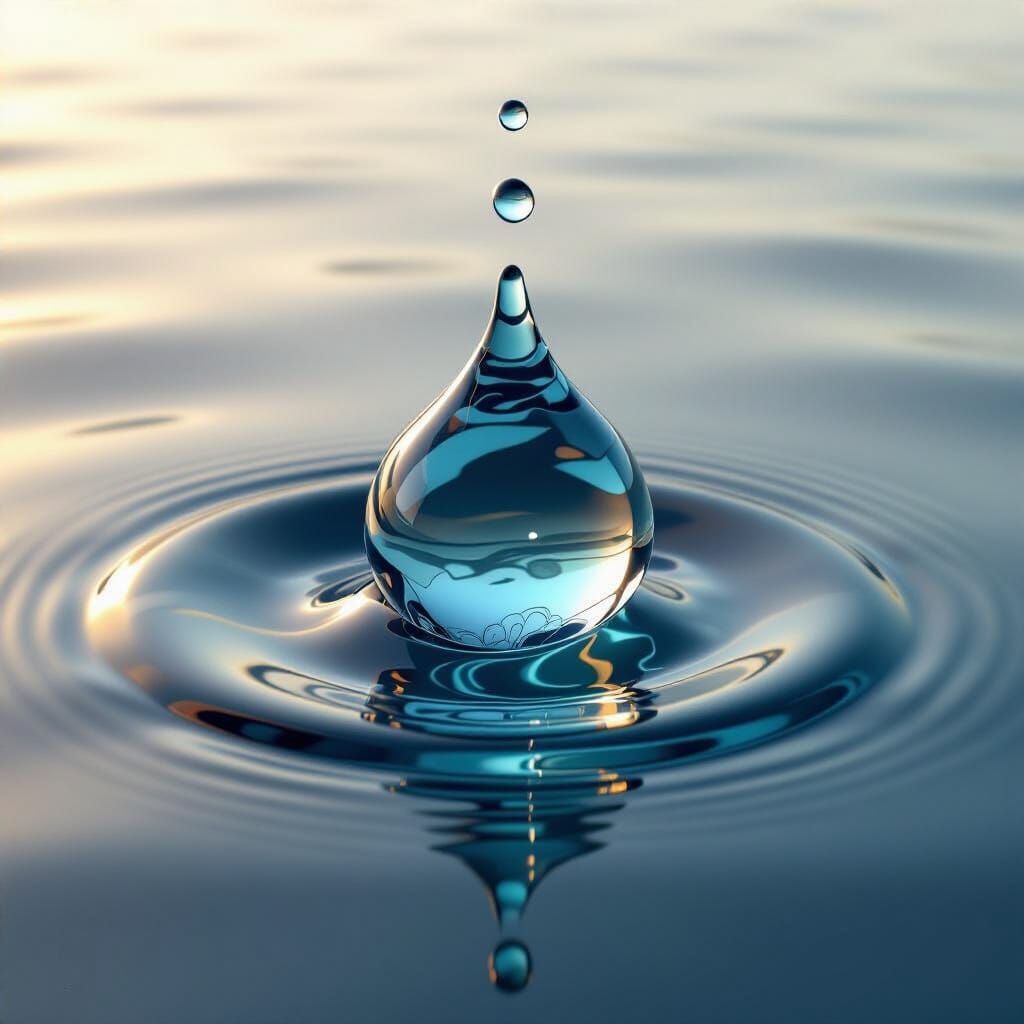 3D Fluid Dynamics Simulation: Turbulent Droplet Render