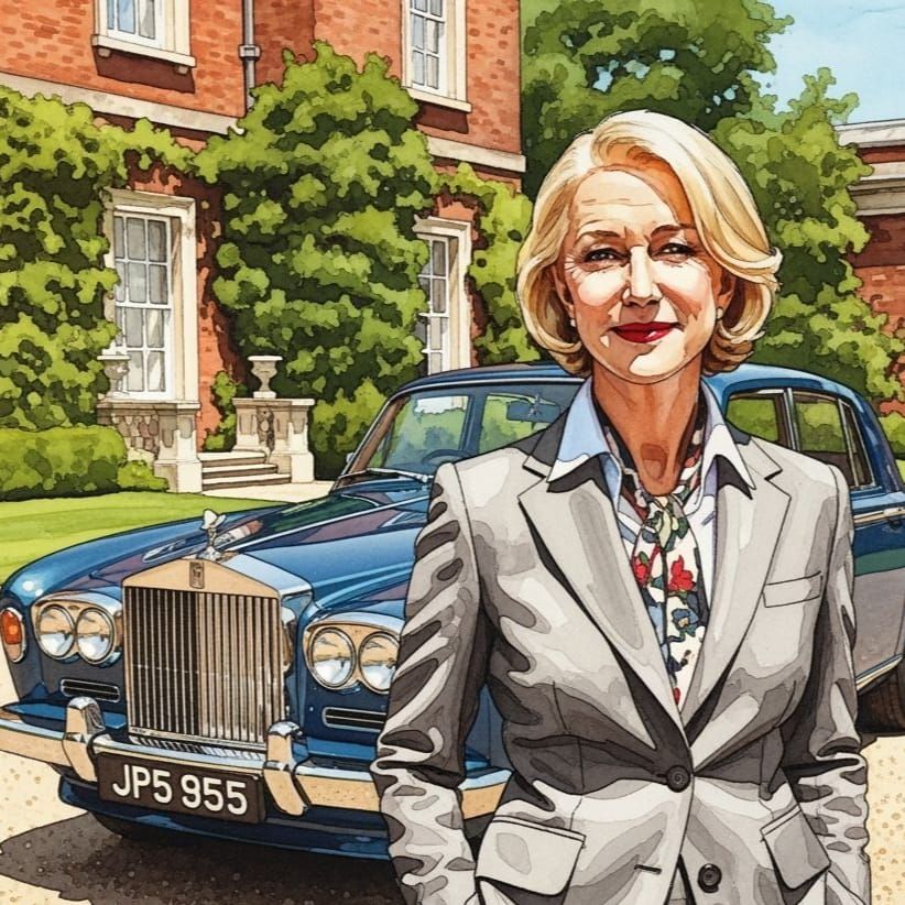 Helen Mirren at 40 in 1970s Impressionistic Style