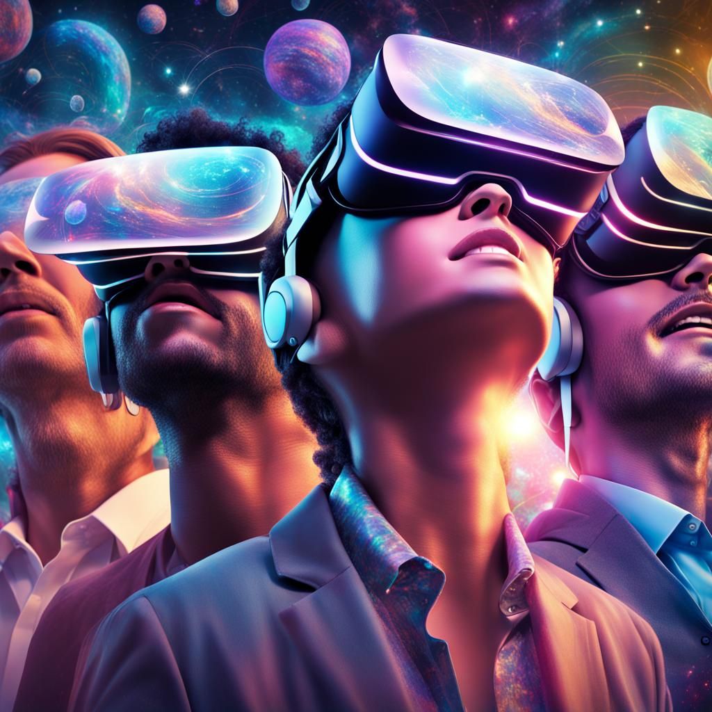 Stock Market Euphoria in Visionary Art Style