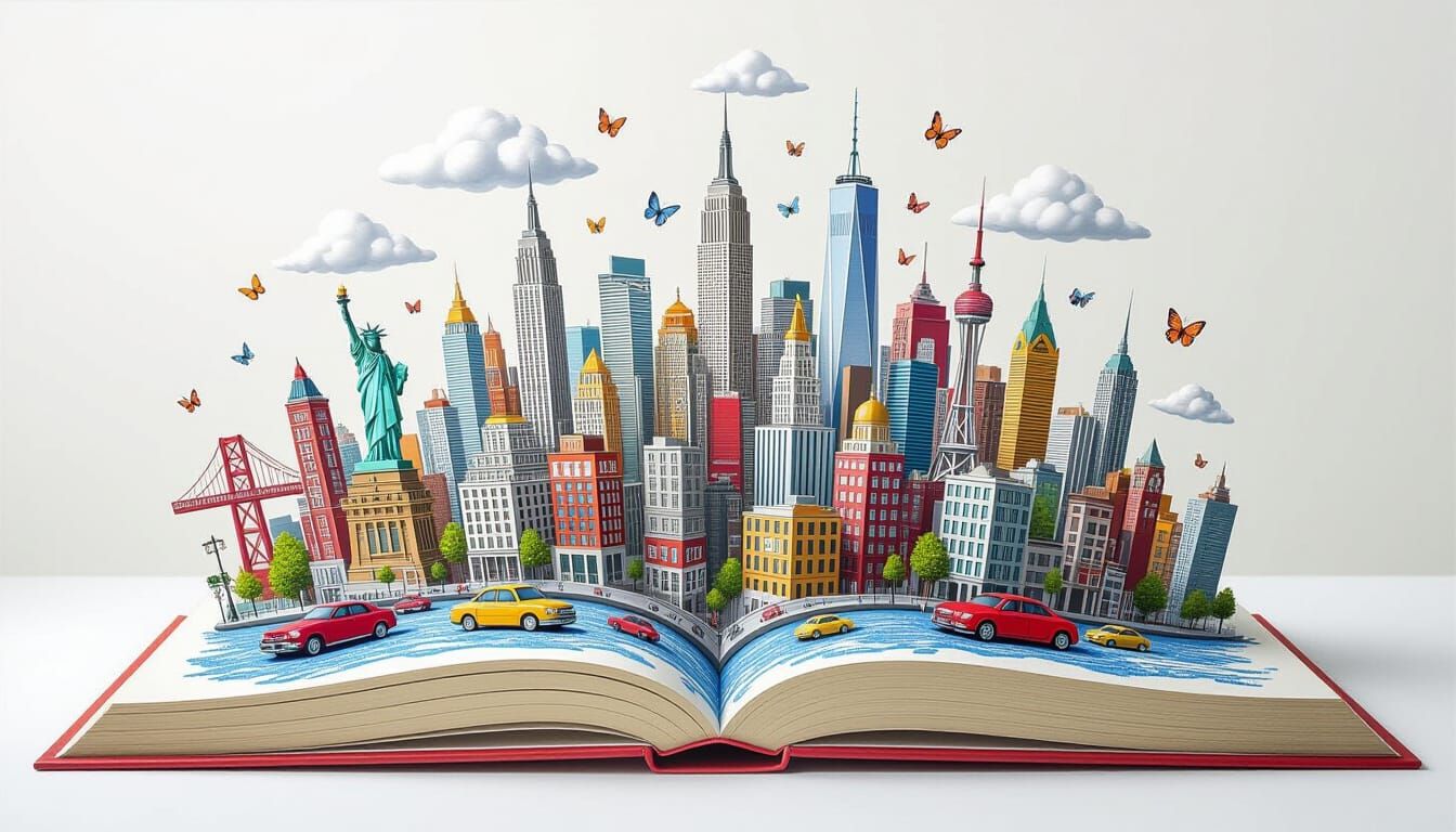 Vibrant Pop-Up Book City Comes Alive