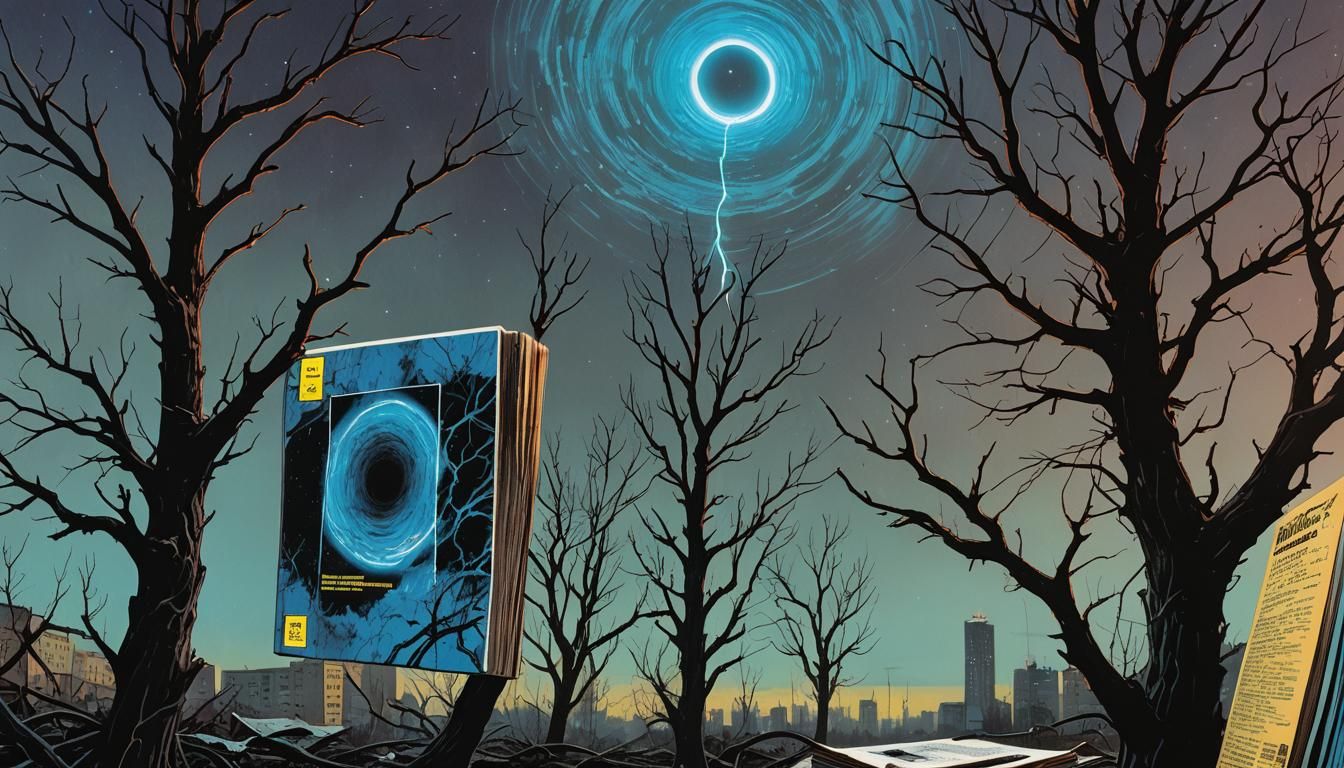 Black Hole VHS Tape in Polish Comic Style