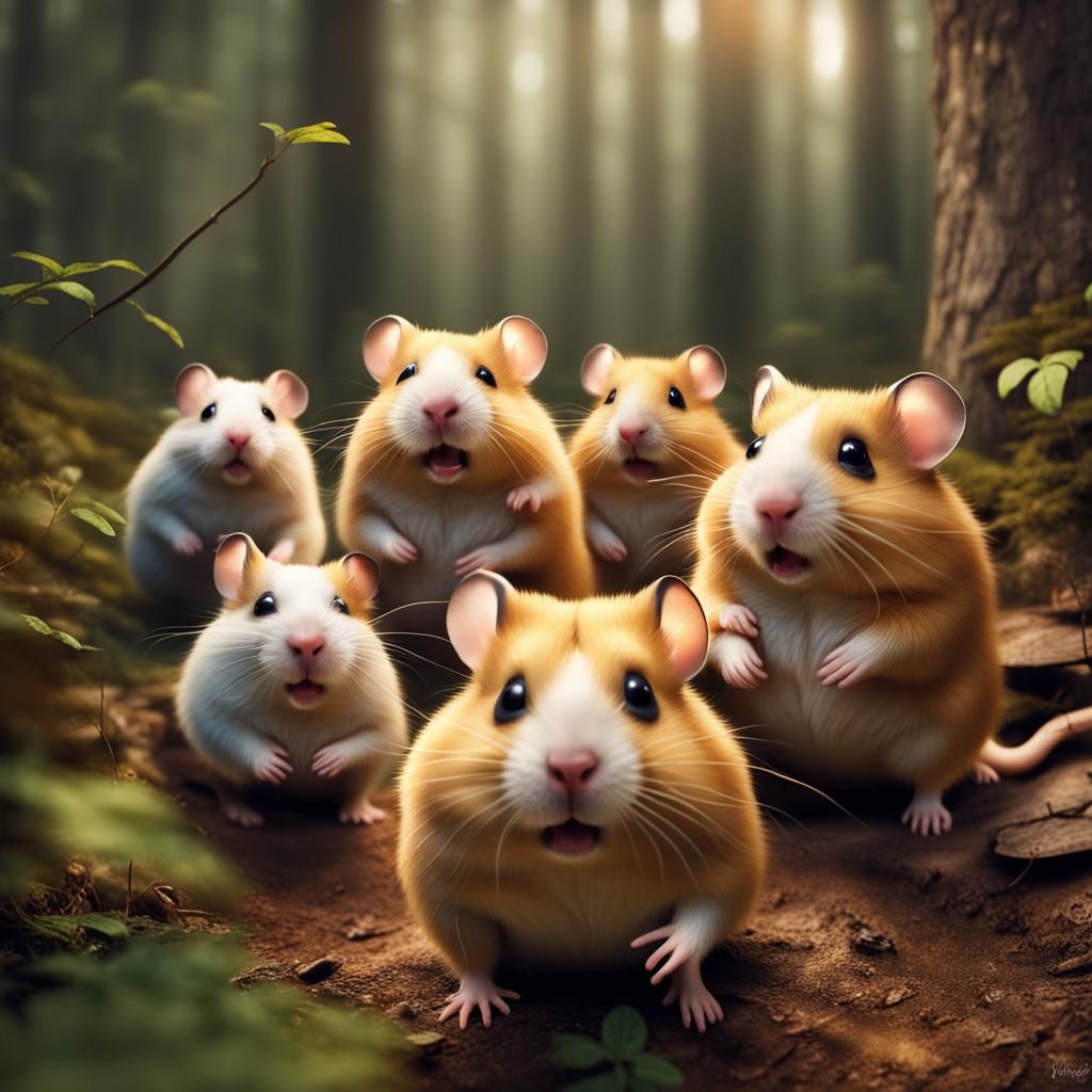 Hamsters Hide-and-Seek: An Epic Forest Adventure