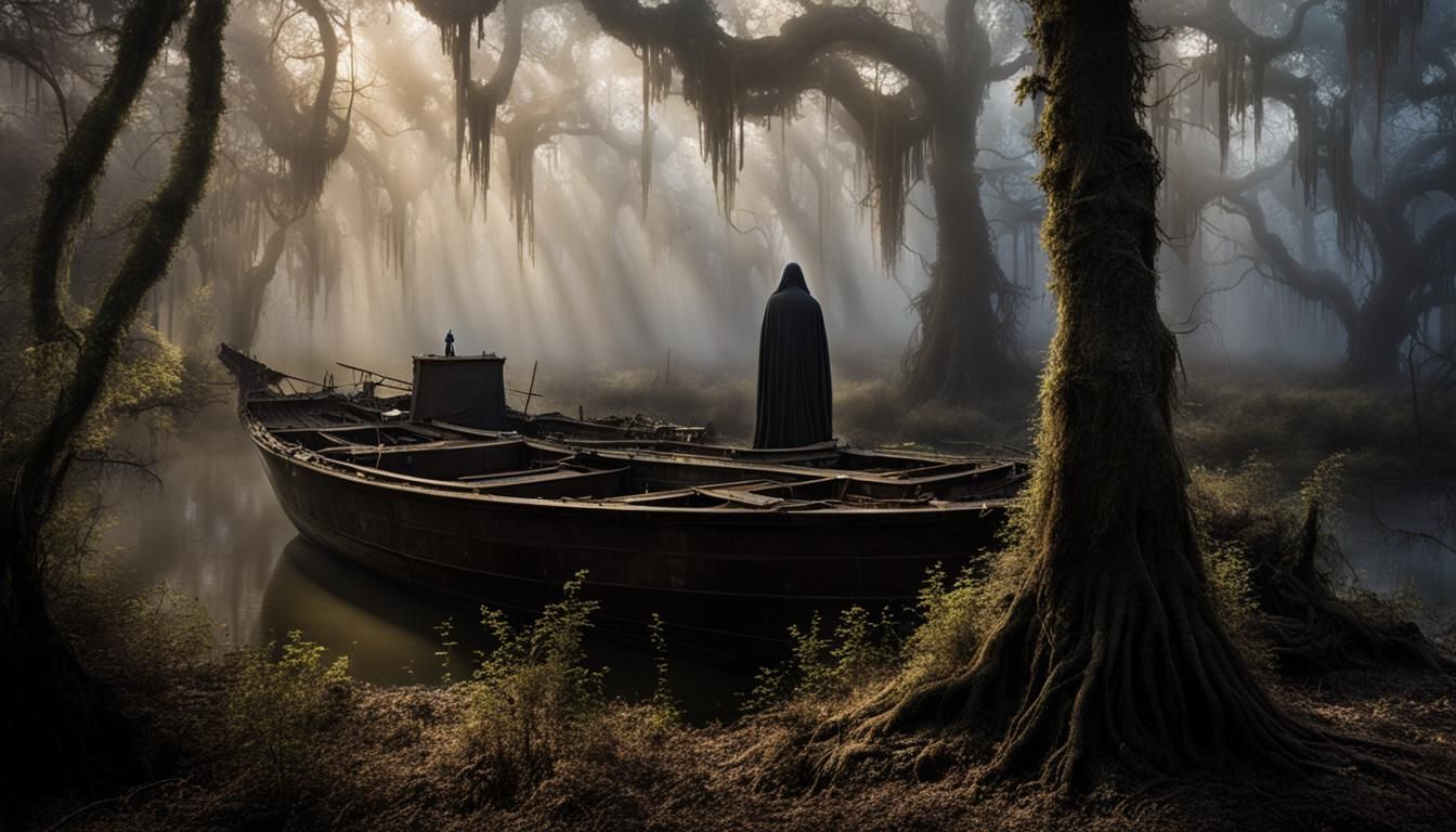 Shipwreck in the swamp