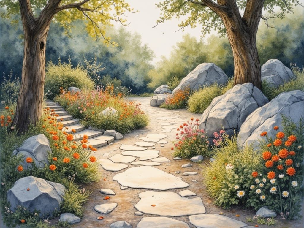 Water color garden