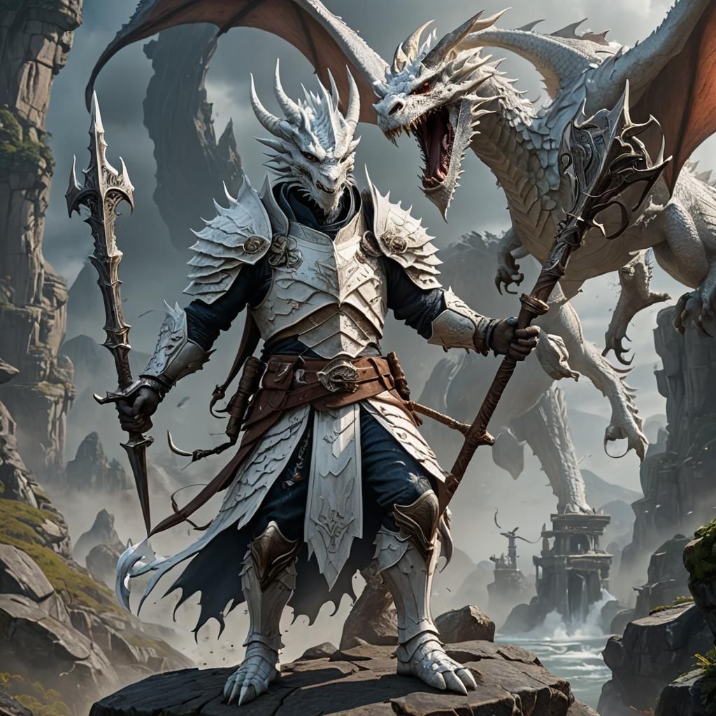 Dragon Warrior with Halberd Harpoon