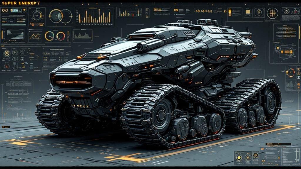 Futuristic Super Energy Battle Vehicle Design
