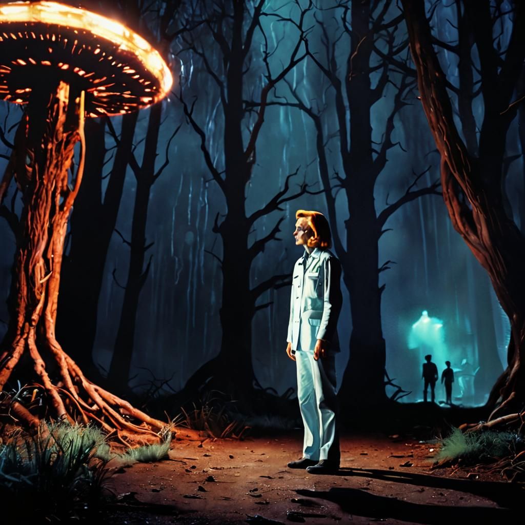 Horror Encounter in Expressionist Style