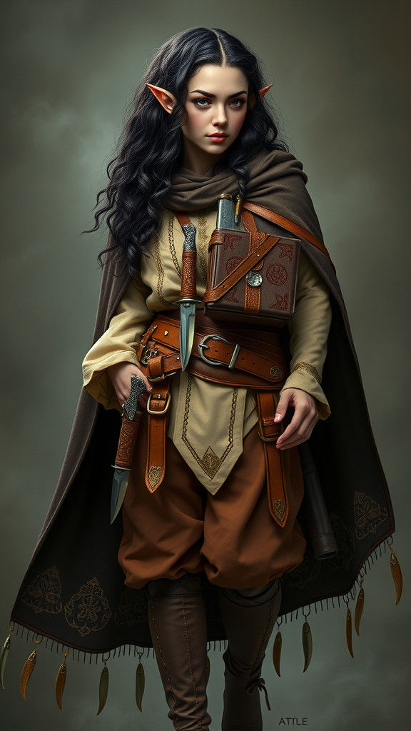 High Elf Wizard Professor in Cinematic Fantasy Style