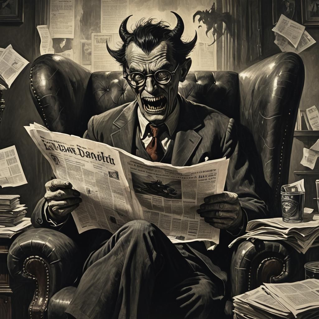 Pulp Noir Monster Looms Over Reader