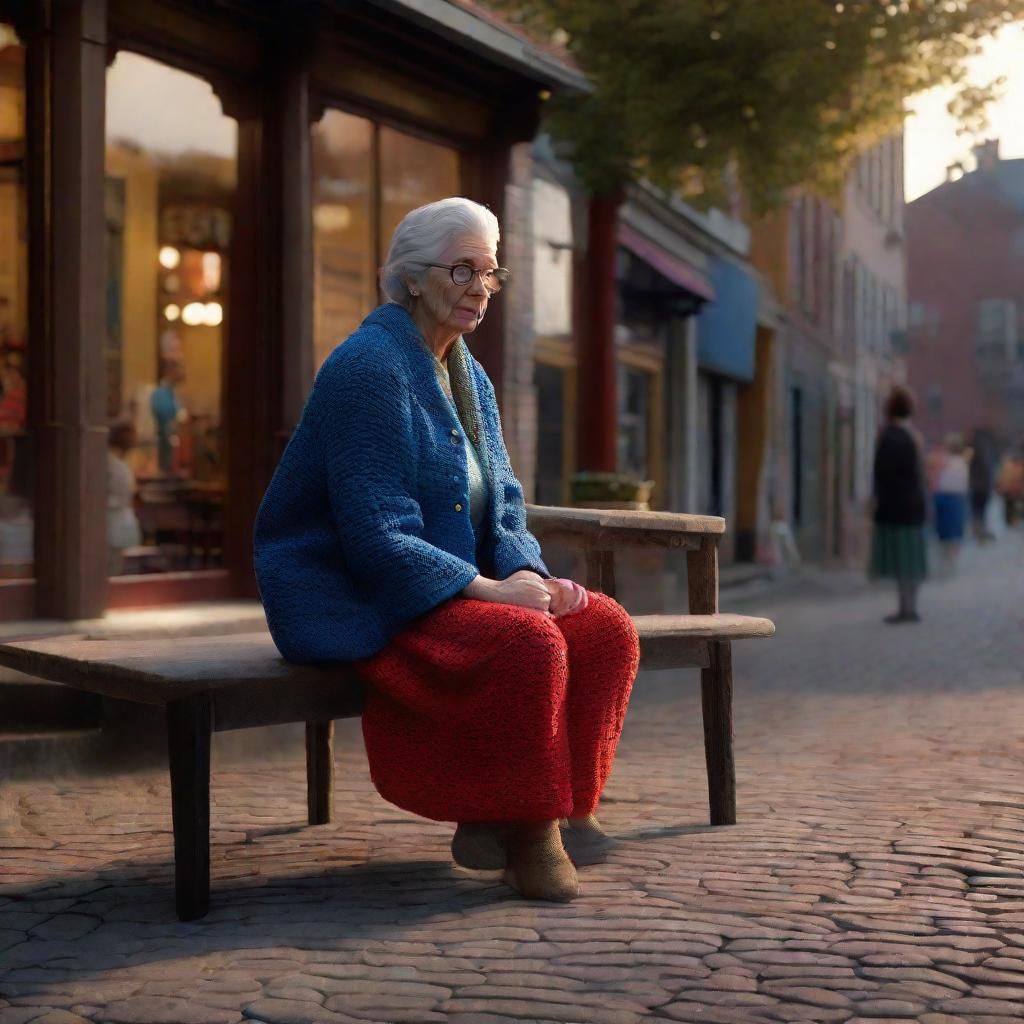 Elderly Woman Crocheting Superman Amigurumi: Hyperrealistic ...