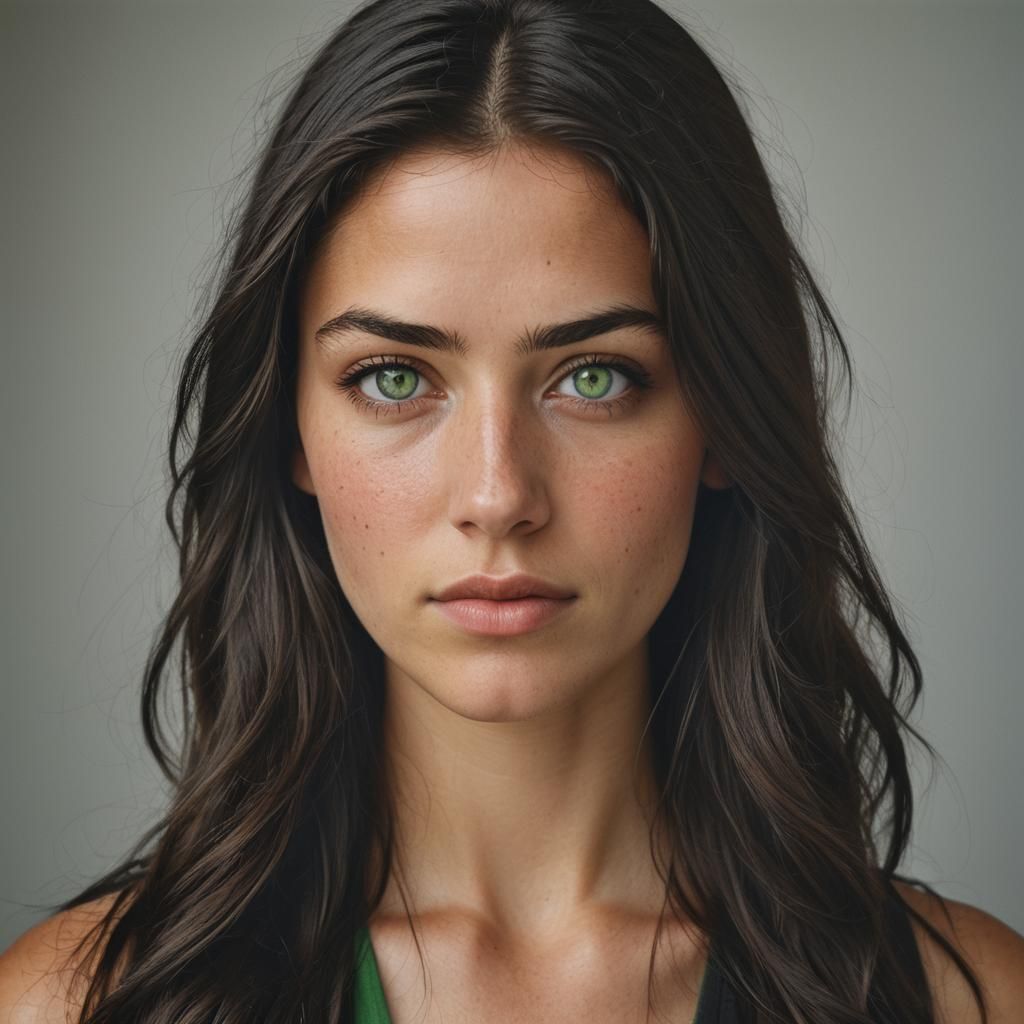 Professional Portrait of a Young Woman with Brown Hair