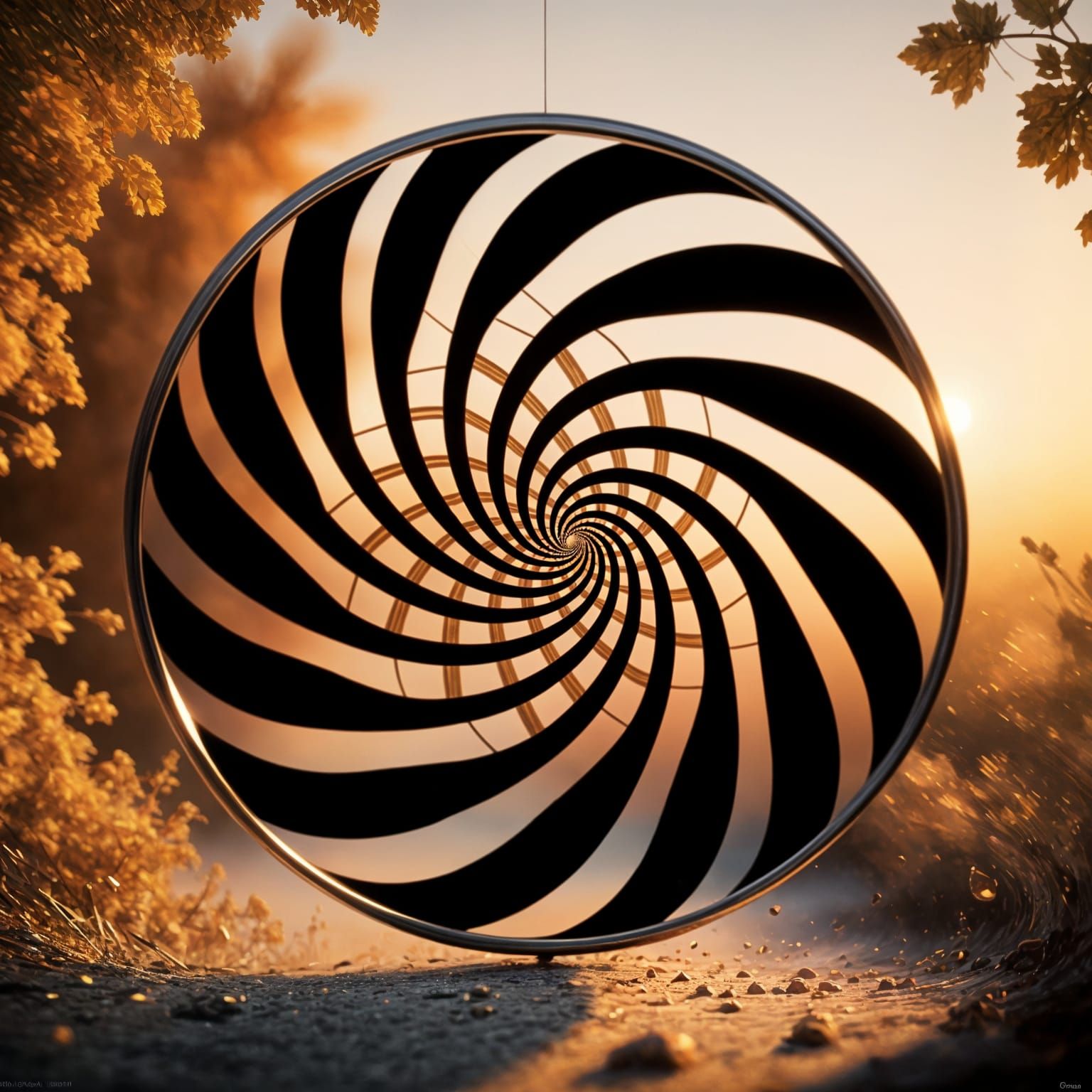 Hypnotic Spinner in Vertigo Art Style