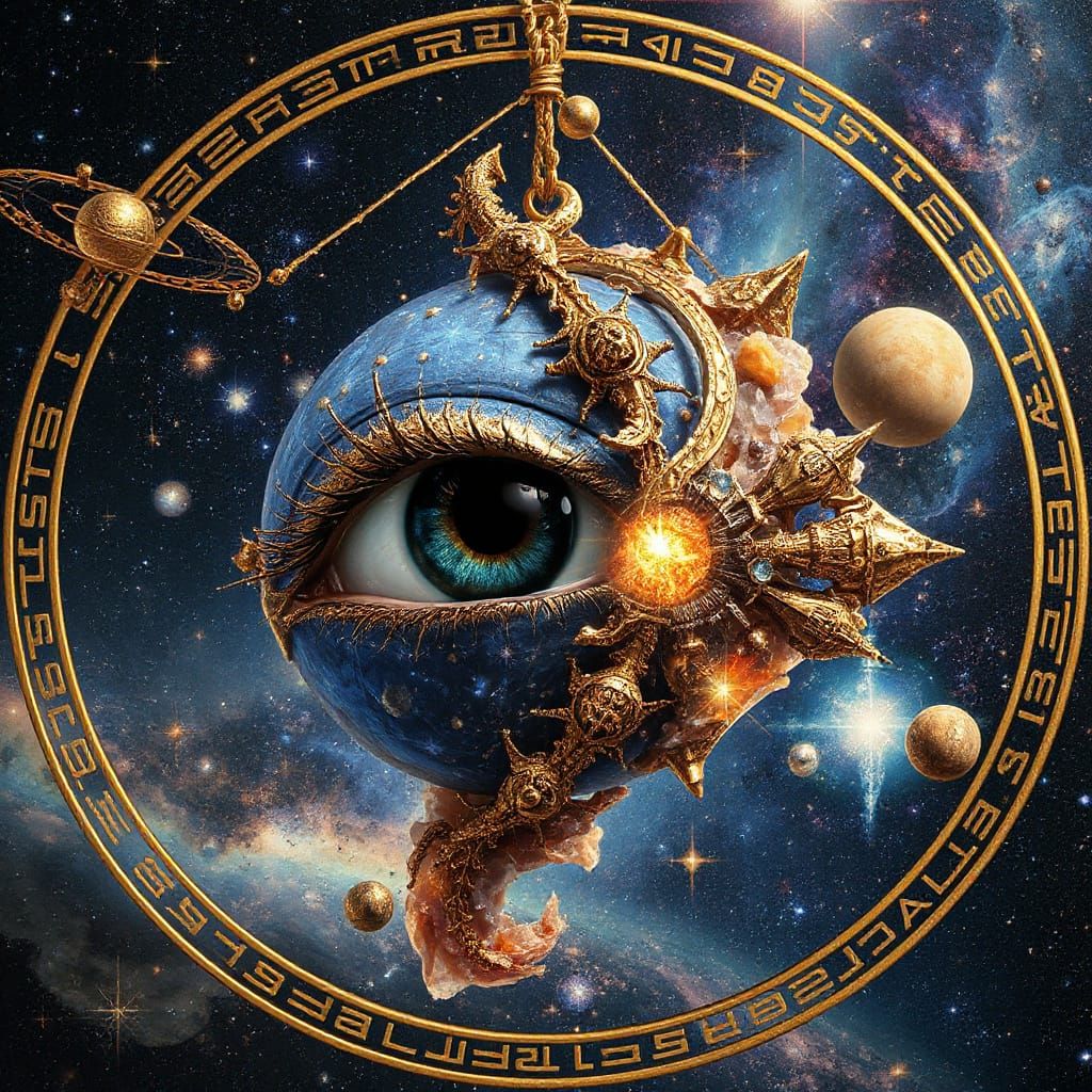 Cosmic Eye Forged from Stardust and Galaxies