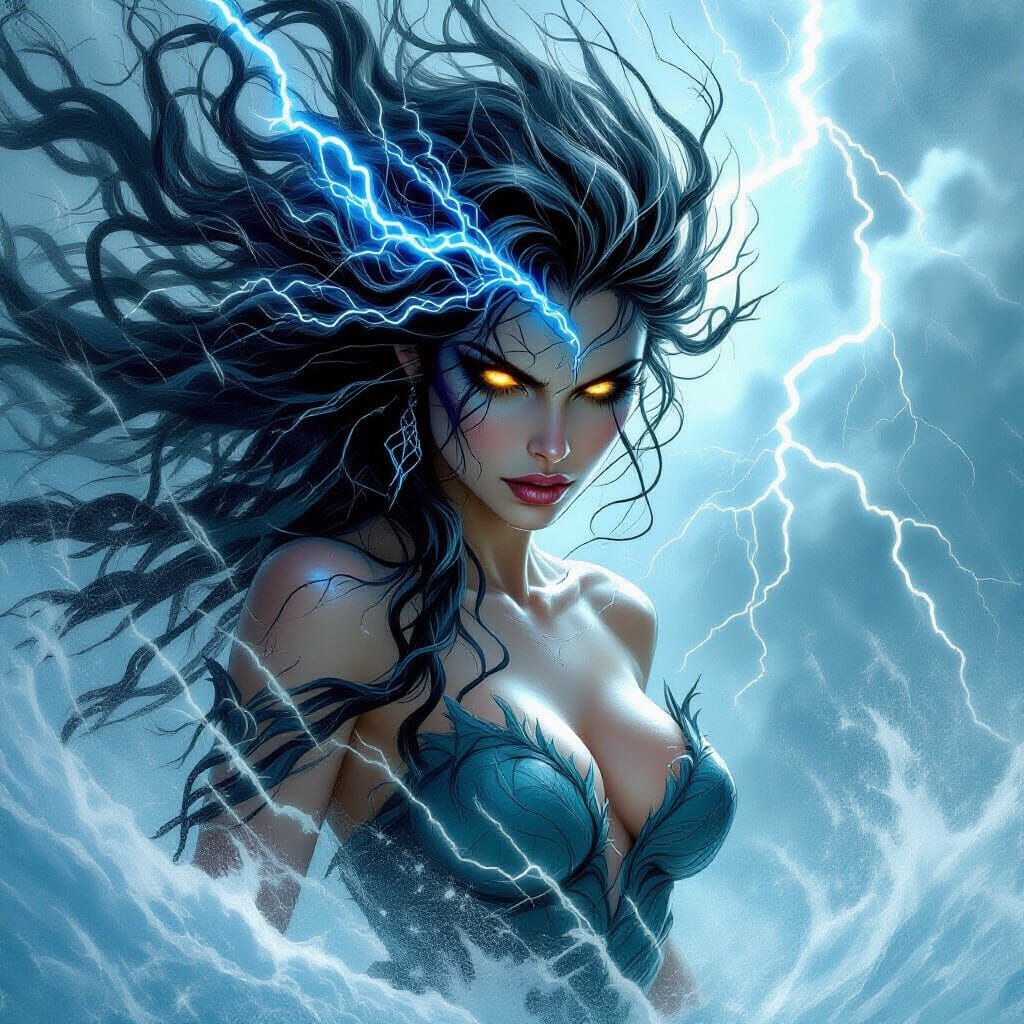 Hurricane Dryad in Epic Fantasy Style