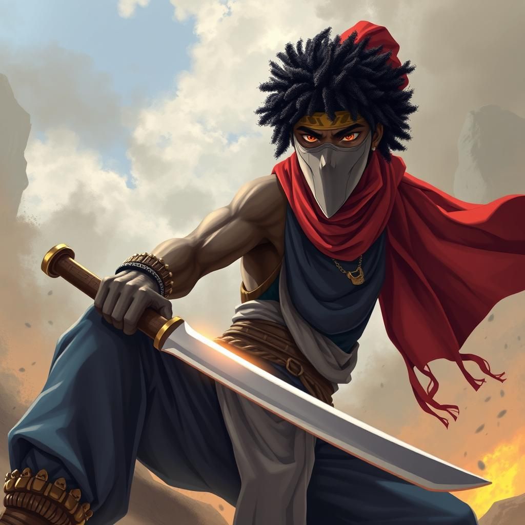 Afro Ninja AI Generated Image