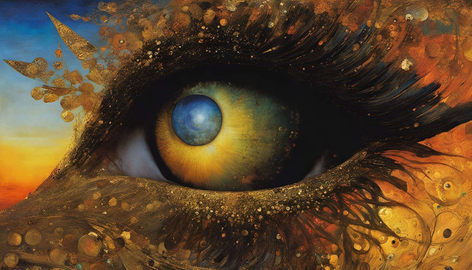 Queen Mab Glitch Art Portrait with Fractal Diffusion