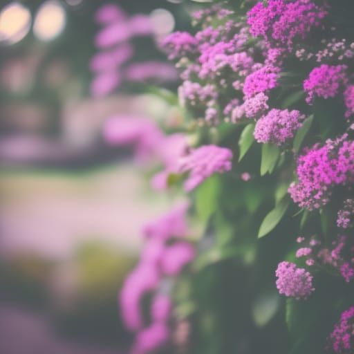 Lush Garden in Professional Photography Style