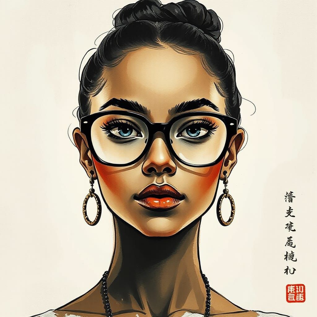 African Goddess in Exotic Fantasy Portrait