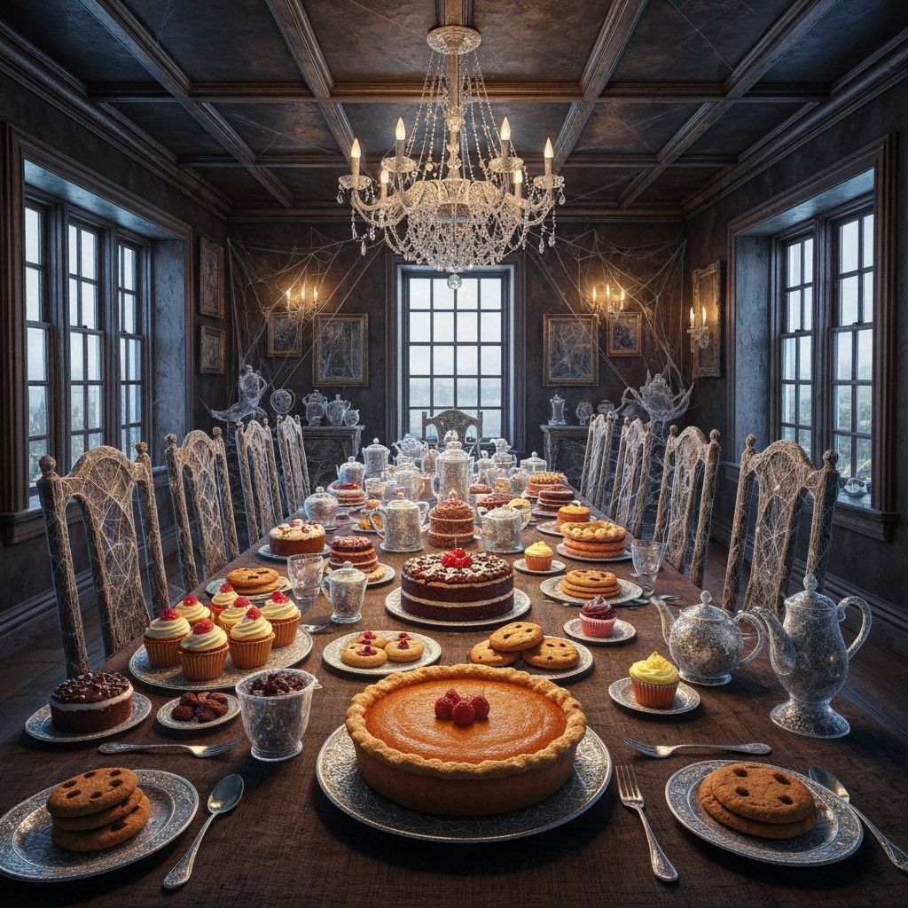 Magical Spiderweb Dining Hall: Ethereal Feast Photography