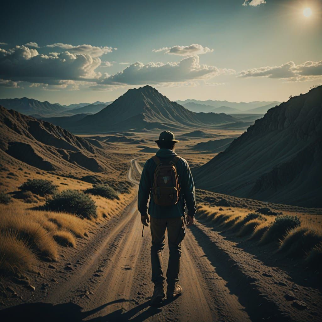 Epic Cinematic Portrait in Film Grain Style